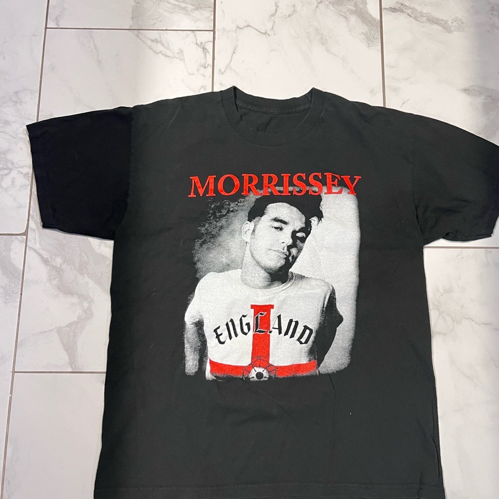 Morrissey Vintage y2k Style England Graphic The Smiths Band T-Shirt Size Large